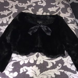 Black Rabbit fur shawl